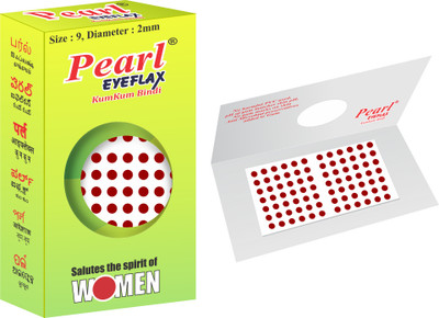 PEARL EYEFLAX PEARLEYEFLAX_2 In 1 Light Maroon Size 9 Maroon Bindis(Sticker Bindi)