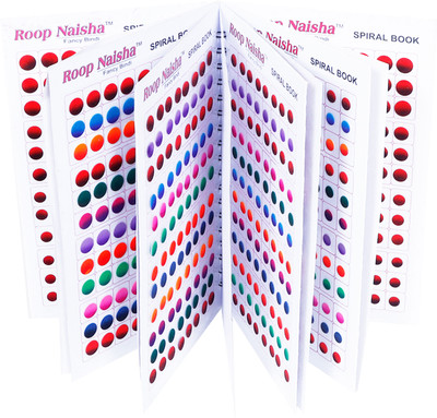 RoopNaisha Pack of 960 Bindis,Shreya Multicolour Kumkum Bindi Book for women and girls Forehead Red, Maroon, Multicolor Bindis(Bindis for all occasions)