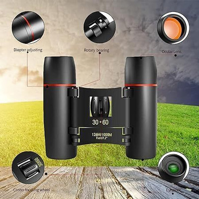 JGG Jain Gift Gallery Compact Binoculars for Adults and Children Bird Watching Travel Binoculars(12 mm , Black)
