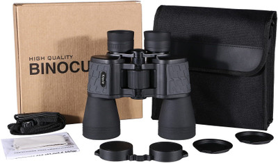 FlyKonix Powerful 10x50 Zoom Binoculars with Tripod Mount Binoculars(50 mm , Black)