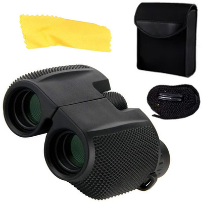 APRO Zoomable Waterproof Binocular 10x25 Small Portable Monocular Binoculars Binoculars(25 mm , Black)