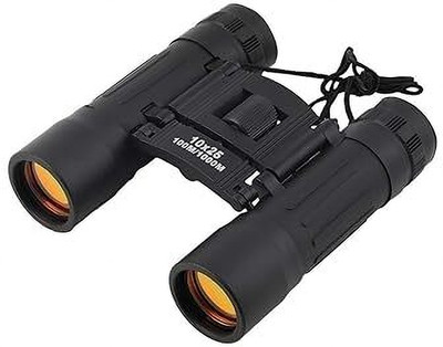 Bluedeal Compact 10x25 Mini Binoculars Telescope for long distance - Black Binoculars(21 mm , Black)