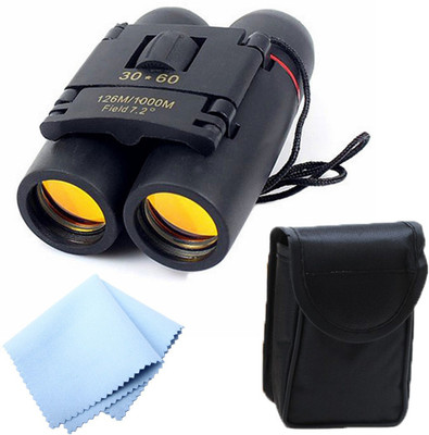 SAKURA BONOCULARS Polarized HD Professional Lightweight Pocket Size Binocular Telescope Folding 30x60 Zoom Lens for Sports, Hunting, Camping for Bird Portable Pocket Size Fog Proof Waterproof Binoculars(16 mm , Black)