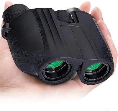 TechTide 10X25 Compact Binocular with Powerful BAK-4 Prism Lens 101 to 1000 m Vision Binoculars(30 mm , Black)