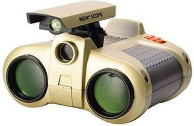 LooknlveSports Binoculars Night Scope 4x30 Telescope with Pop-up Spotlight and Night-Beam Vision Binoculars Telescope (30 mm , Beige , Grey Binoculars(4 mm , Multicolor)