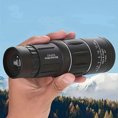 Bushnail 16x52 Monocular Dual Focus Optics Zoom Telescope for Birds Watching/Wildlife Monocular(52 mm , Black)