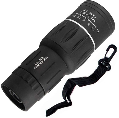 FFR High Powered Dual Focus Day & Night 16x52 HD Vision Optical Monocular Telescope Outdoor Portable Handheld Ultra Monocular Scope for Hunting Camping Monocular(52 mm , Black)
