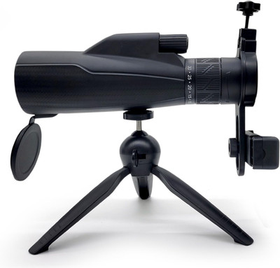 KRESHU Long Range Zooming Monocular Telescope with Portable Stand mobile Holder Stand Monocular(5 mm , Black)
