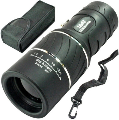 Justakeit 16X52 Powerful Prism Binocular Monocular Telescope with Pouch Monocular(16 mm , Black)