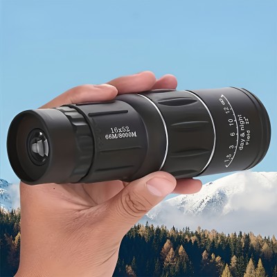 Bushnail 16x52 Monocular Dual Focus Optics Zoom Telescope for Birds Watching/Wildlife Monocular(52 mm , Black)