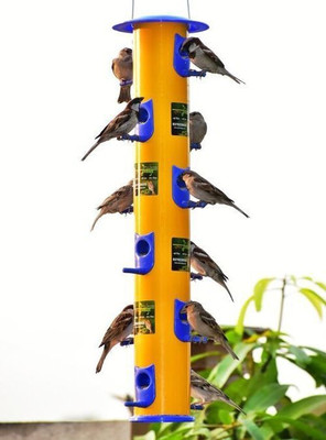 AMIJIVDAYA 12 Nozzle Metal Window Bird Feeder(Multicolor)