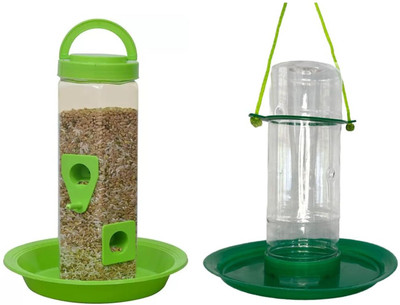 Cj farms and agritech Bird Automatic Feeder and Drinker Tree and Balcony Hanging Window Bird Feeder(Multicolor)