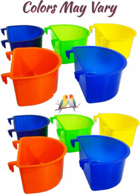 rayyans Small D Cup 125ml Caged Bird Feeder(Multicolor)