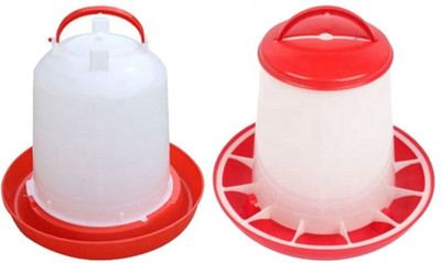 TM&W all birds chick drinker 1.5 ltr and feeder 1.5 Ltr=2 pc Common Bird Feeder(Red)