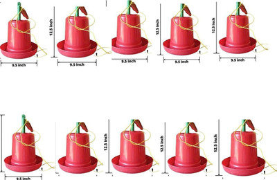 Sohit agro farm 3 kg poultry feeder (pack of 10) Common Bird Feeder(Red)