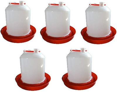 TM&W 1.5KG-1.5LTR-2Pc-43 Common Bird Feeder(White, Red)