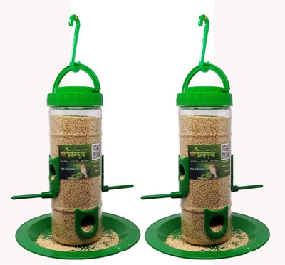 AMIJIVDAYA Medium Food Feeder for birds Window Bird Feeder Bird Feeder(Green)