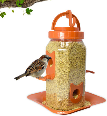 AMIJIVDAYA Window Bird Feeder(Orange)