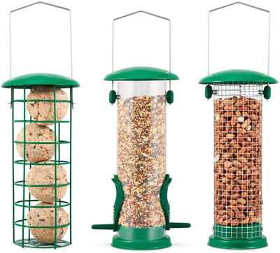 Paxidaya Window Bird Feeder Bird Feeder(Green)