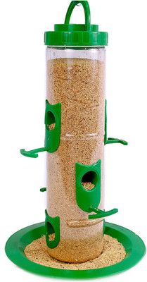 EARTHSHINE Automatic Bird Feeder, Hanging, Balcony, Bottle 6 Nozzle with Tray Window Bird Feeder Bird Feeder(Multicolor)