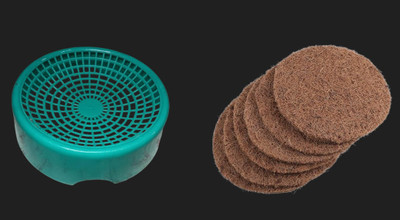 G P S 5 Pcs Pigeon Breeding Nest Bowl + Nest Pad (Sky Blue) Caged Bird Feeder(Blue)