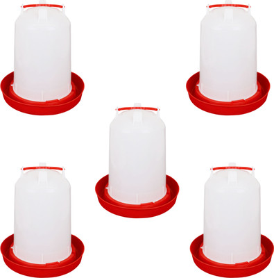 TM&W poultry chicken duck ,quail birds 1.5 kg feeder 5 pcs Common Bird Feeder(Red)
