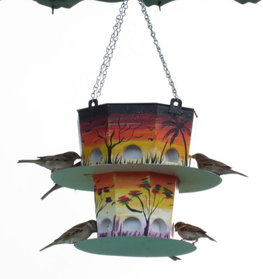 AMIJIVDAYA WRCF Iron Window Bird Feeder(Multicolor)