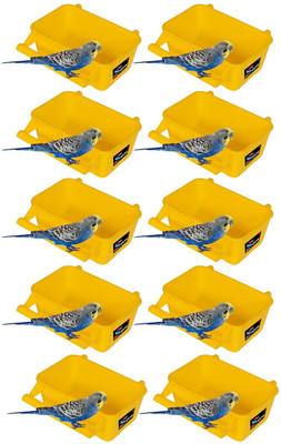 seok F3-Combo-10 Caged Bird Feeder(Yellow)