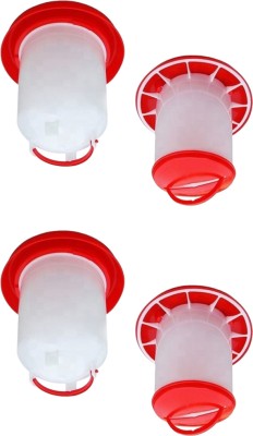 HUMBE&CO semi automatic 1.5kg Feeder-2pcs&1.5Ltr Drinker-2pc=4 pcs, Common Bird Feeder(Multicolor)