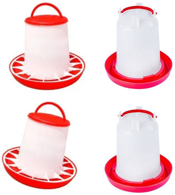 TM&W wild bird feeders 9 kg 2 PC and drinkers 11 Ltr 2PC good quality 4 PC Window Bird Feeder(White, Red)