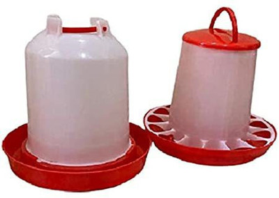 TM&W 1.5KG-1.5LTR-2Pc Common Bird Feeder(White, Red)