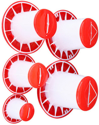 TM&W poultry chicken duck quail chicks 1.5 Kg 3 Kg 6 Kg 9 Kg Feeder pack of 4 pcs Common Bird Feeder(Red)