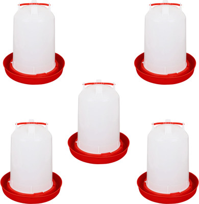 TM&W semi automatic chicken,duck, 1.5kg Feeder-5pcs Common Bird Feeder(Red)