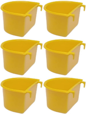 rayyans Rayyans 250 ML Plastic D Cups Window Bird Feeder(Yellow)