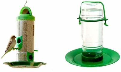 G P S Medium Bird Feeder with Holding Handle (Set of 2 Pcs) Window Bird Feeder Bird Feeder(Green)