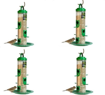 AMIJIVDAYA Large bird feeder (pack of 4) Window Bird Feeder Bird Feeder(Green)