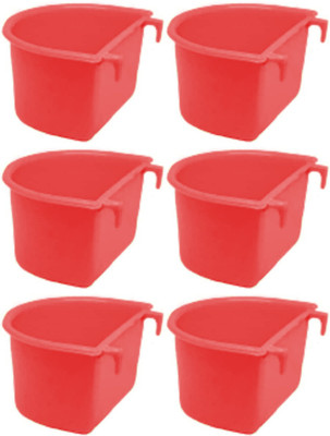 rayyans Rayyans 250 ML Plastic D Cups Window Bird Feeder(Red)