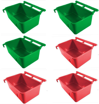 rayyans Rayyans 350 ML Plastic Cups with Perch Window Bird Feeder(Multicolor)