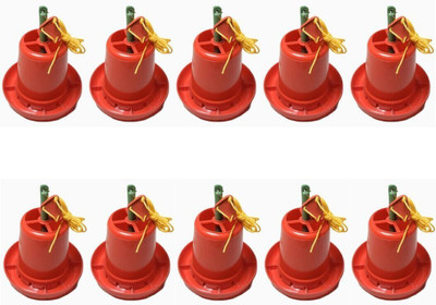 Sohit agro farm 3 kg poultry food feeder (suitable for brooding chicks) pack of 10 Common Bird Feeder(Red)
