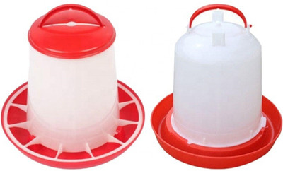 TM&W poultry equipment drinker and feeder combo of 2 pcs 1.5 kg 1.5 ltr., Common Bird Feeder(Multicolor)