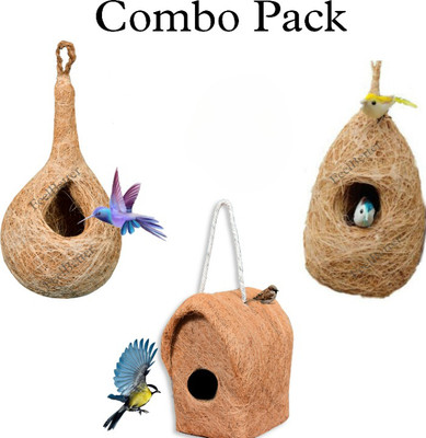 Feel Better combo pack of 3 Bird House(Hanging, Tree Mounting, Wall Mounting)
