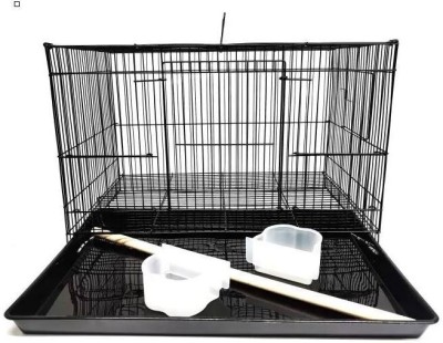 Animaux High Quality Powder Coated 1.5 Ft Cage Suitable for Finches, Canneries, Budgies Bird House(Free Standing, Hanging)