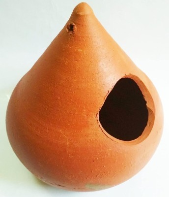 ZENRISE Terracotta Cone Bird House for Budgies Love Birds and Parrots Bird House(Hanging, Wall Mounting, Tree Mounting, Free Standing)