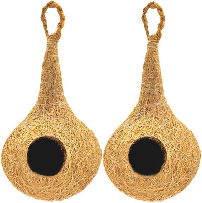 LIVEONCE NATURAL BIRD NEST FOR ALL BIRDS AND SQUIRREL Bird House(Hanging)