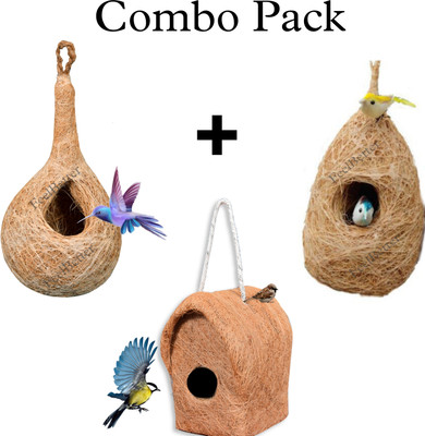 Feel Better combo pack 3 Bird House(Hanging, Tree Mounting, Wall Mounting)