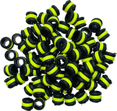harry enterprises Black & King New Design Rubber 30 pcs Pigeon Foot Ring Bird Shoulder Guard(M)