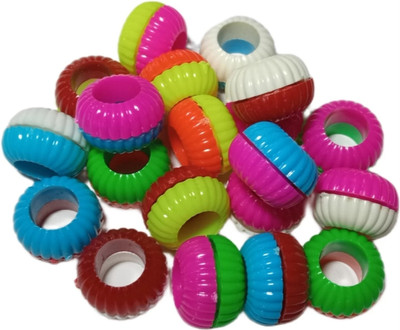 Kailash Pigeon Multi Double colour Plastic Sound Foot Ring 20 Pcs Bird Shoulder Guard(M)