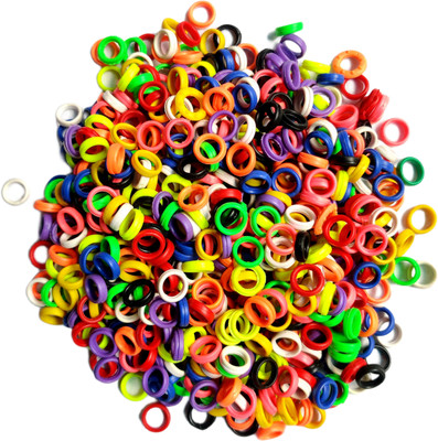harry enterprises Soft Rubber Multicolours 70 pcs Pigeon Foot Ring Bird Shoulder Guard(M)