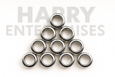 harry enterprises Silver Round Brass 10 pcs Pigeon Foot Ring Bird Shoulder Guard(M)