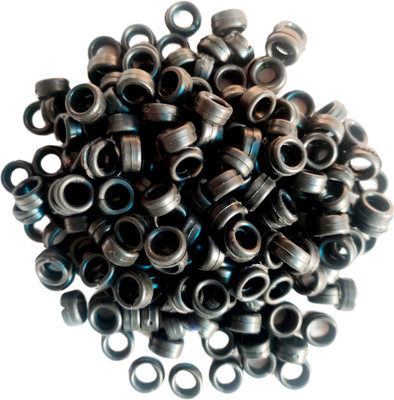 harry enterprises Black Hard Rubber 80 pcs Pigeon Foot Ring Bird Shoulder Guard(M)